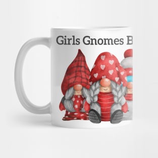 girl gnome christmas sticker Mug